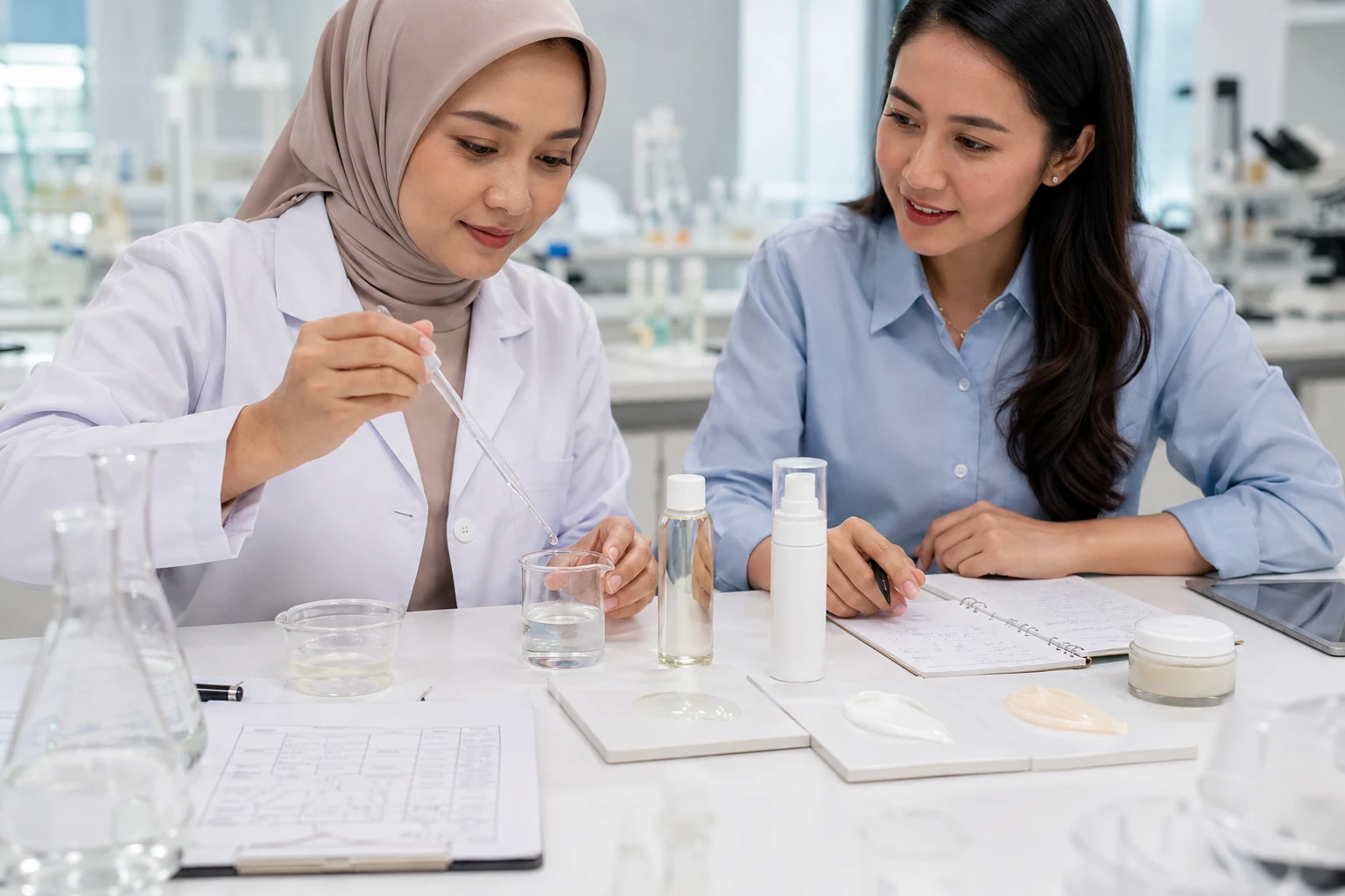Pengembangan formula dan sampel produk kosmetik bersama SR Cosme