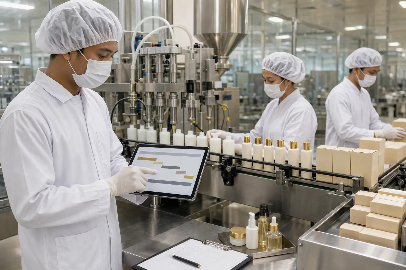 Perencanaan proses produksi kosmetik bersama SR Cosme