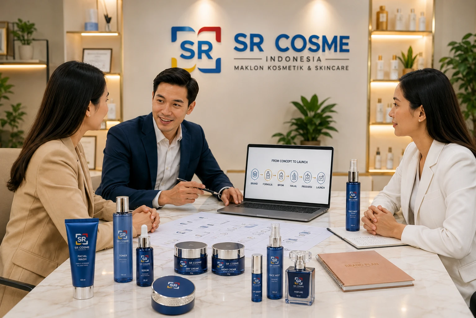 Konsultasi bisnis pengembangan brand kosmetik bersama SR Cosme