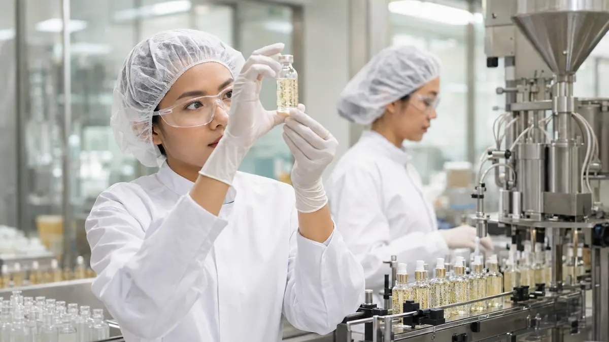 Proses produksi dan pemeriksaan quality control produk skincare di fasilitas maklon kosmetik